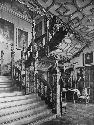 Podnóże Wielkich Schodów (zdjęcie czarno-białe) autorstwa Charles Latham