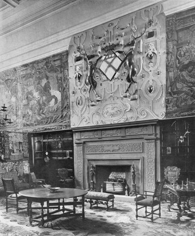Wielka Sala (zdjęcie czarno-białe) autorstwa Charles Latham