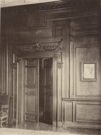 Thorpe Hall, Grantham, drzwi i boazeria w jadalni autorstwa Charles Latham