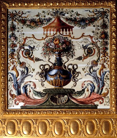 Dekoracyjny panel jadalni zamku Chateau de Vaux Le Vicomte (Vaux-le-Vicomte). Obraz Charlesa Lebruna (Le Brun) (1619-1690) 1656 Zamek w Vaux-le-Vicomte w Seine et Marne. autorstwa Charles Le Brun