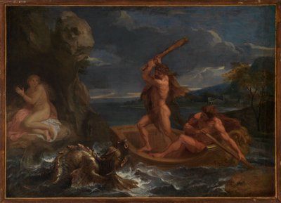 Herakles uwalnia Hezjone autorstwa Charles Le Brun