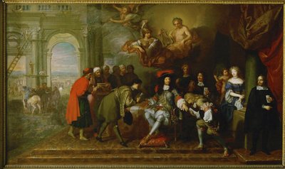 Z okazji traktatu pokojowego w Nijmegen... (olej na płótnie) autorstwa Charles Le Brun