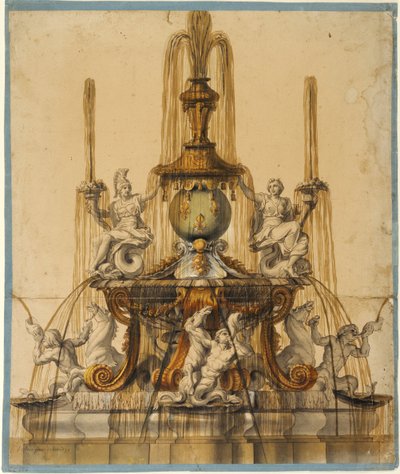Vorschlag für einen Brunnen in Versailles autorstwa Charles Le Brun
