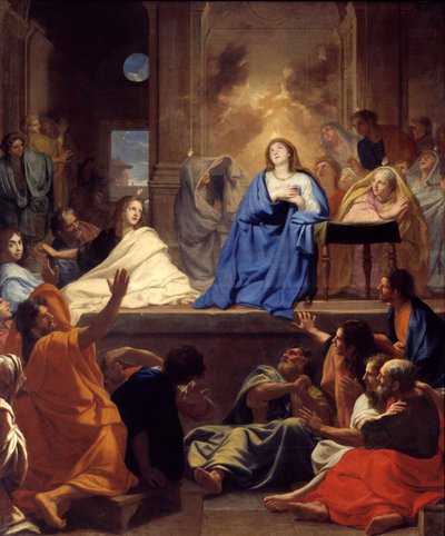 Zejście Ducha Świętego Obraz Charlesa Lebruna (Le Brun) (1619-1690) 1656 nd. 3,17x2,65 m² autorstwa Charles Le Brun