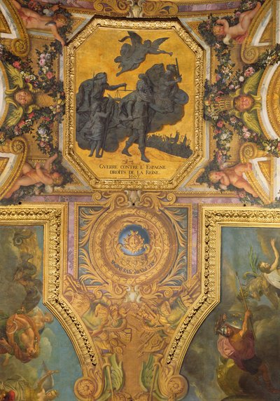 Wojna o prawa królowej w 1667, malowidło na suficie z Galerie des Glaces autorstwa Charles Le Brun