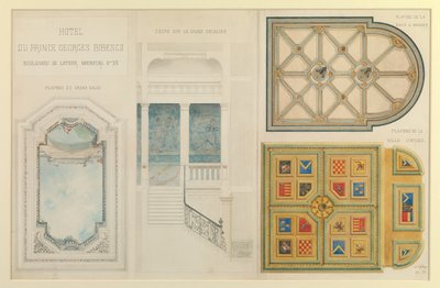 Projekt dla hotelu Prince Georges Bibesco autorstwa Charles Le Coeur