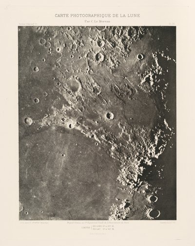 Fotograficzna mapa Księżyca, płyta IX, 27 kwietnia autorstwa Charles le Morvan
