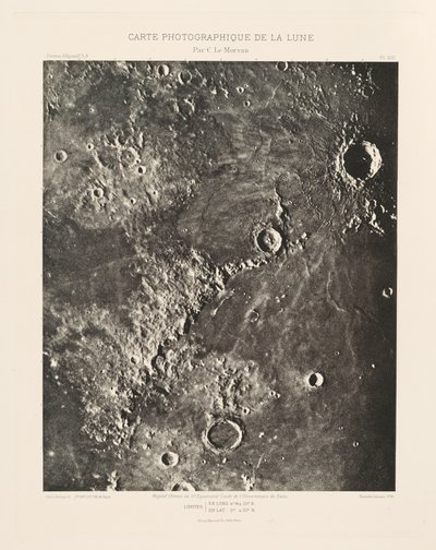 Fotograficzna mapa Księżyca, płyta XIII, 6 lutego autorstwa Charles le Morvan