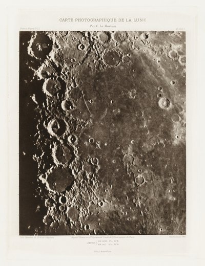 Carte photographique de la lune, planche XIX.A (Fotograficzna karta Księżyca, plansza XIX.A), 26 grudnia autorstwa Charles le Morvan