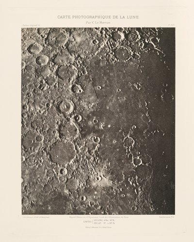 Fotograficzna mapa Księżyca, płyta XIX, 6 lutego autorstwa Charles le Morvan