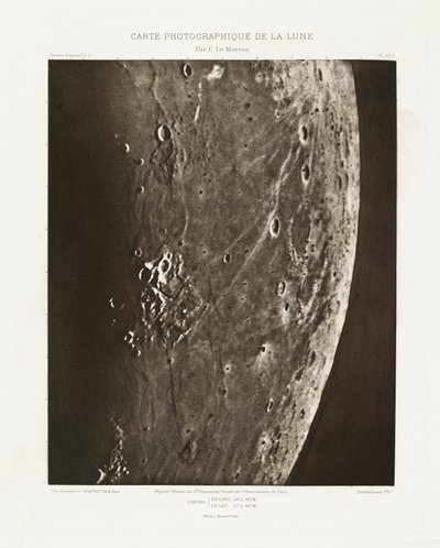 Carte photographique de la lune, planche XV.A (Fotograficzna mapa Księżyca, plansza XV.A), 5 września autorstwa Charles le Morvan