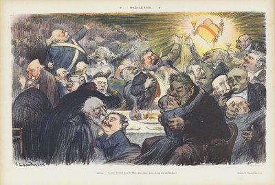 Po głosowaniu. Ilustracja do Le Rire autorstwa Charles Leandre