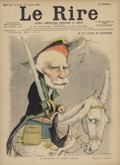 Saulce De Freycinet, ilustracja do Le Rire autorstwa Charles Leandre