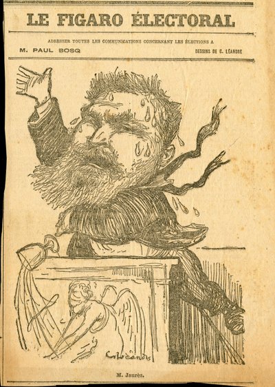 Le Figaro, satyryczny w B & W autorstwa Charles Leandre
