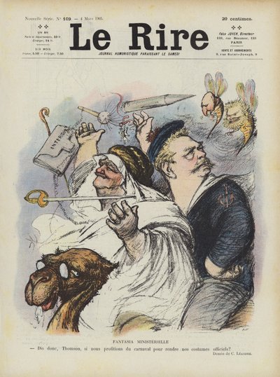 Fantazja ministerialna. Ilustracja do Le Rire autorstwa Charles Leandre