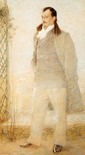 Portret Georges Courteline (olej na płótnie) autorstwa Charles Leandre