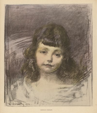Portret dziecka (kolor lito) autorstwa Charles Leandre