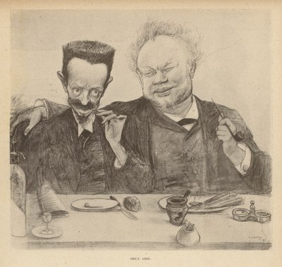 Dwóch przyjaciół (lito) autorstwa Charles Leandre