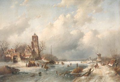 Zimowa scena autorstwa Charles Leickert