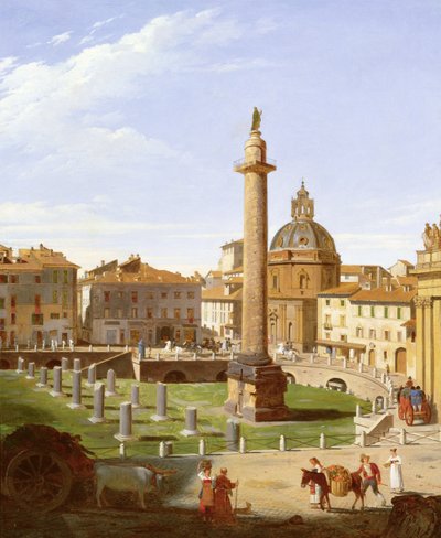Widok Forum Trajana, Rzym, 1821 autorstwa Charles Lock Eastlake