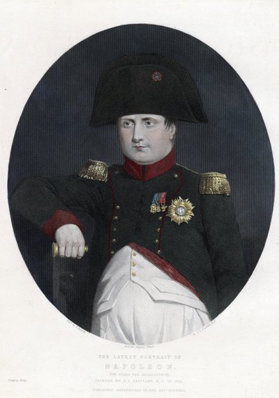 Najnowszy portret Napoleona na pokładzie statku Bellerophon - Eastlake, Sir Charles Lock (1793-1865) - 1815 - Akwaforta, akwarela - 29,5x22,4 - Kolekcja prywatna autorstwa Charles Lock Eastlake
