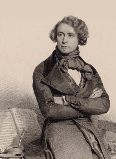 Portret wiolonczelisty i kompozytora Adriena-François Servais 1807-1866, 1838. autorstwa Charles Louis Baugniet