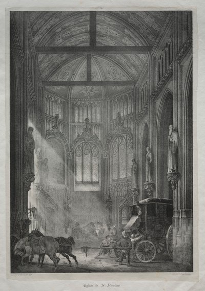 Kościół św. Mikołaja, Rouen autorstwa Charles Louis Lesaint