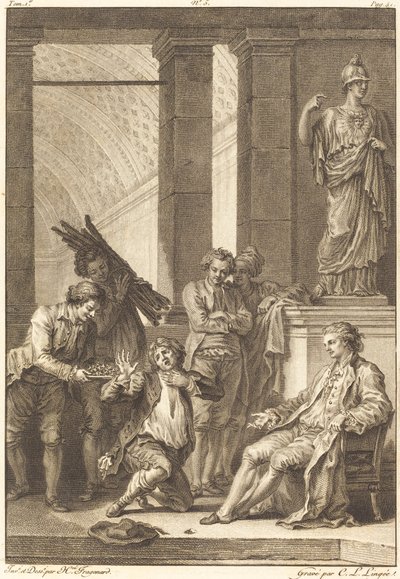 Chłop autorstwa Charles Louis Lingée after Jean Honoré Fragonard