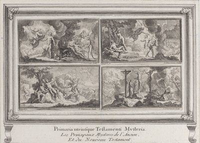 Cztery sceny biblijne: główne tajemnice Starego i Nowego Testamentu Les principaux..., 1680-1728. autorstwa Charles Louis Simonneau