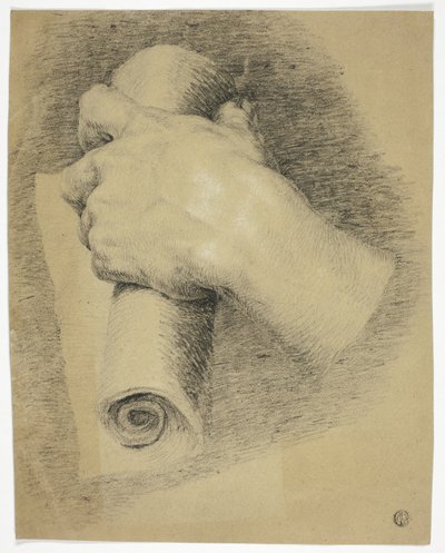 Ręka trzymająca rolkę papieru autorstwa Charles Lucy