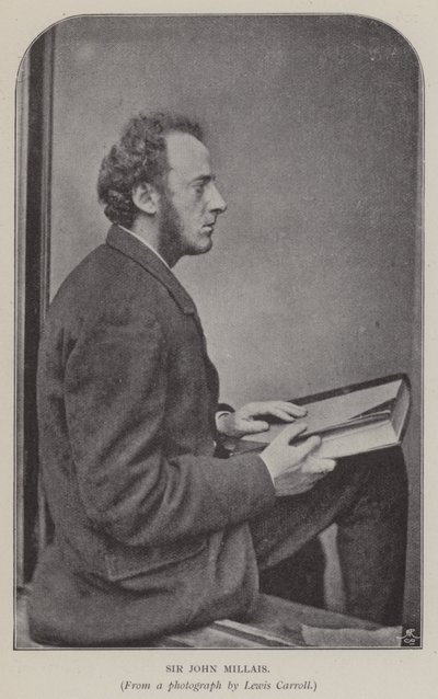 Sir John Millais (zdjęcie czarno-białe) autorstwa Charles Lutwidge Dodgson