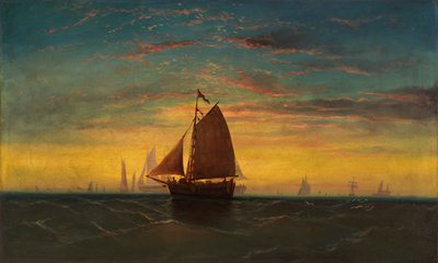Port w Bostonie, ca. 1860-1869. autorstwa Charles Manger