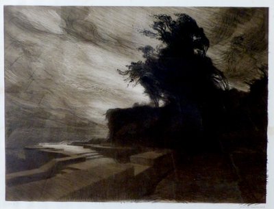 Francuski:  Le Vent - należy do serii 9 litografii o nazwie Cantique des créatures autorstwa Charles Marie Dulac