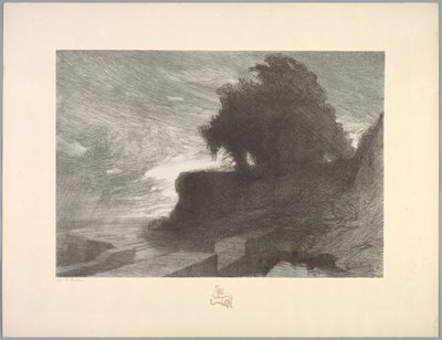 Suita krajobrazów: Pejzaż, Tablica 4, Notatka, Wąż, 1892-1893. autorstwa Charles Marie Dulac