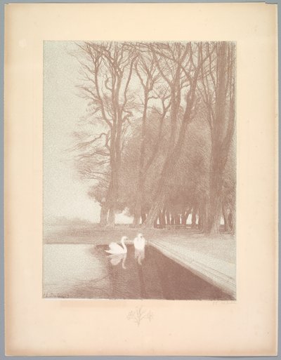 Suita krajobrazów: Pejzaż, Tablica 6, Notatka, Lilie, 1892-1893. autorstwa Charles Marie Dulac