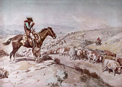 Przejazd bydła autorstwa Charles Marion Russell