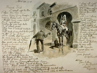 List ilustrowany, 20 kwietnia 1914 (pióro, tusz i wash na papierze) autorstwa Charles Marion Russell
