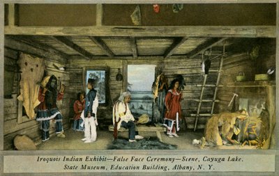Ekspozycja Indian Irokezów, Państwowe Muzeum, Albany autorstwa Charles Marion Russell
