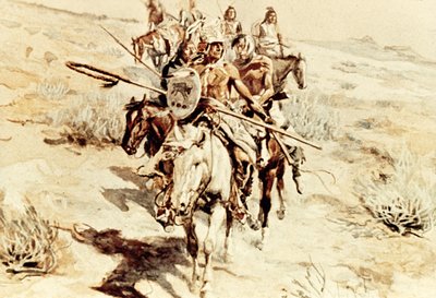 Powrót wojowników autorstwa Charles Marion Russell