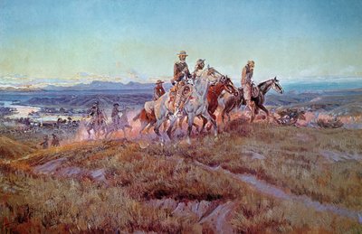 Riders of the Open Range (olej na płótnie) autorstwa Charles Marion Russell