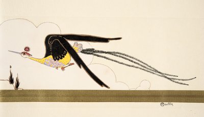 Bird of Paradise, z La Mode en tysiąc dziewięćset dwanaście. w Marcelle Demay. wyd. 1912 (odbitka szablonowa) autorstwa Charles Martin