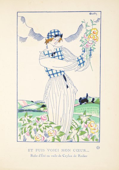 Et Then Here Is My Heart?, z kolekcji Fashion Plates, 1920 (odbitka w pochoirze) autorstwa Charles Martin