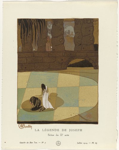 Gazette du Bon Ton, 1914 - nr 7: Legenda o Józefie / Scena z drugiego aktu autorstwa Charles Martin