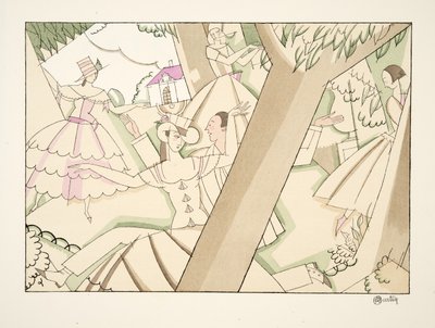 Les Quatre Coins, z Sports & Entertainment, wyd. 1914 (odbitka szablonowa) autorstwa Charles Martin