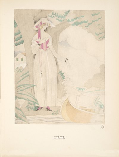 Lété, z kolekcji Fashion Plates, 1922 (odbitka w pochoirze) autorstwa Charles Martin