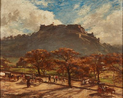 Zamek w Edynburgu (olej na płótnie) autorstwa Charles Martin Hardie
