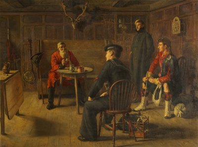 Opowieść o dawnych dzielnych czasach (olej na płótnie) autorstwa Charles Martin Hodges