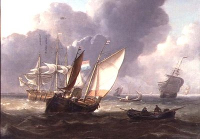 Holenderscy trzej mistrzowie i małe rzemiosło na fali autorstwa Charles Martin Powell