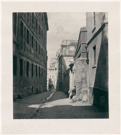 Rue Chartière (impasse Chartière) od rue de Reims autorstwa Charles Marville
