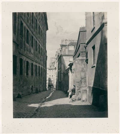 Rue Chartière (impasse Chartière) od rue de Reims autorstwa Charles Marville